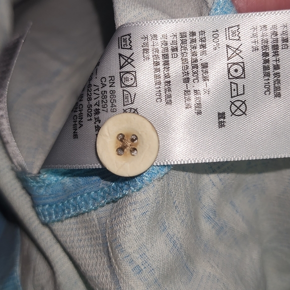 Tommy Bahama Blue Silk  Button Down Shirt L - Picture 10 of 13